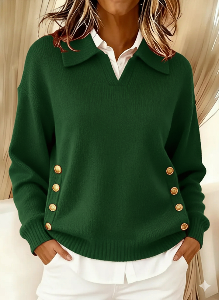 Erminia — Pull Col Polo Boutonné