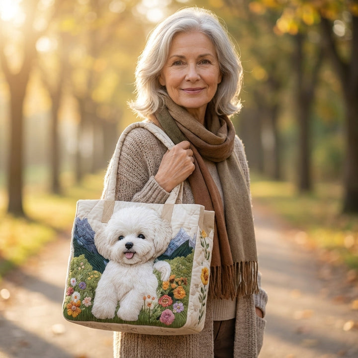 Sac Artisanal Matelassé - Chien Enchanté