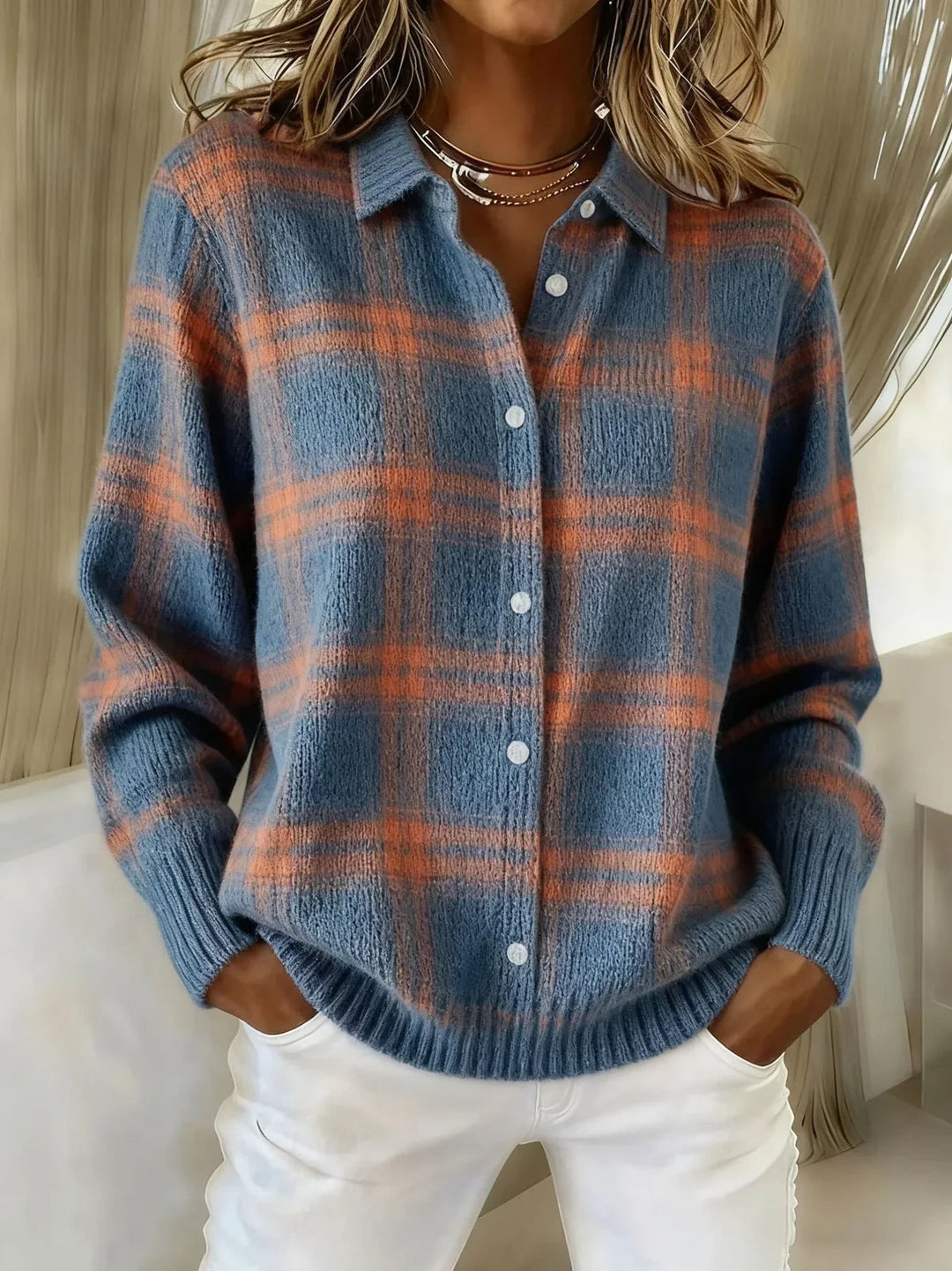 Candida — Cardigan à Carreaux