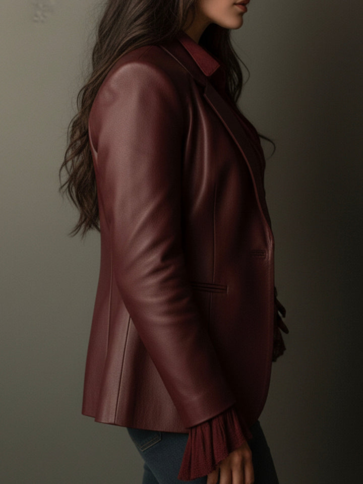 Delphine | Blazer Vintage Bordeaux