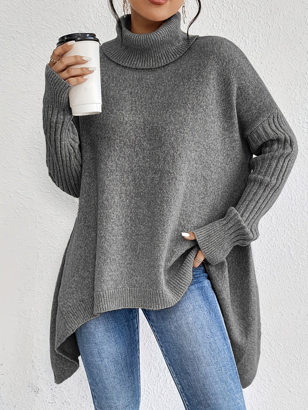 Léïna™ – Le Pull Col Montant Doux &amp; Décontracté