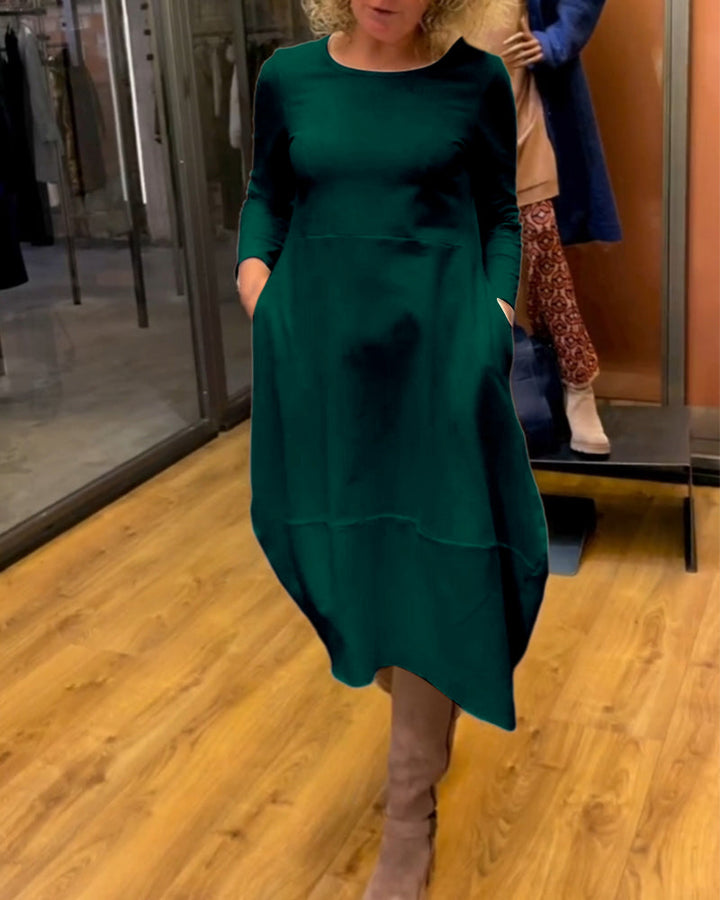 Robe élégante de couleur unie