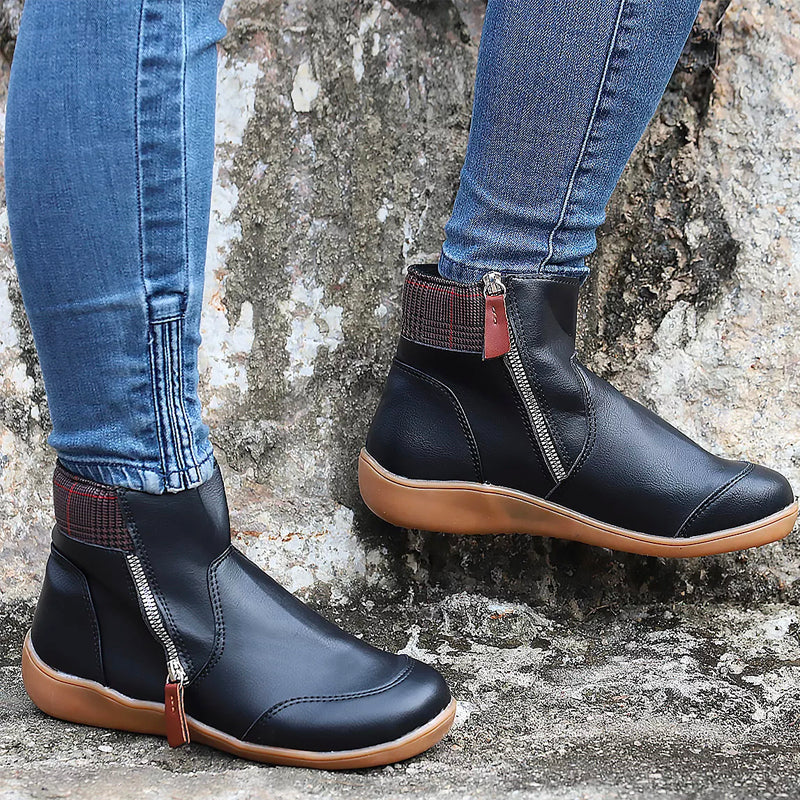 Moira | Bottes Orthopédiques Imperméables à Fermeture Éclair Premium