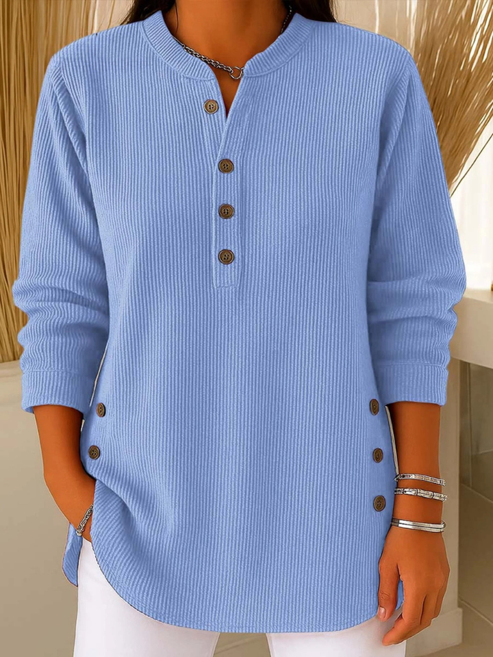 Nives — Tunique Henley Boutonnée