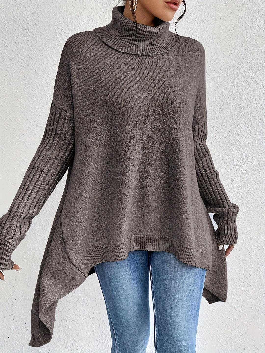 Léïna™ – Le Pull Col Montant Doux &amp; Décontracté