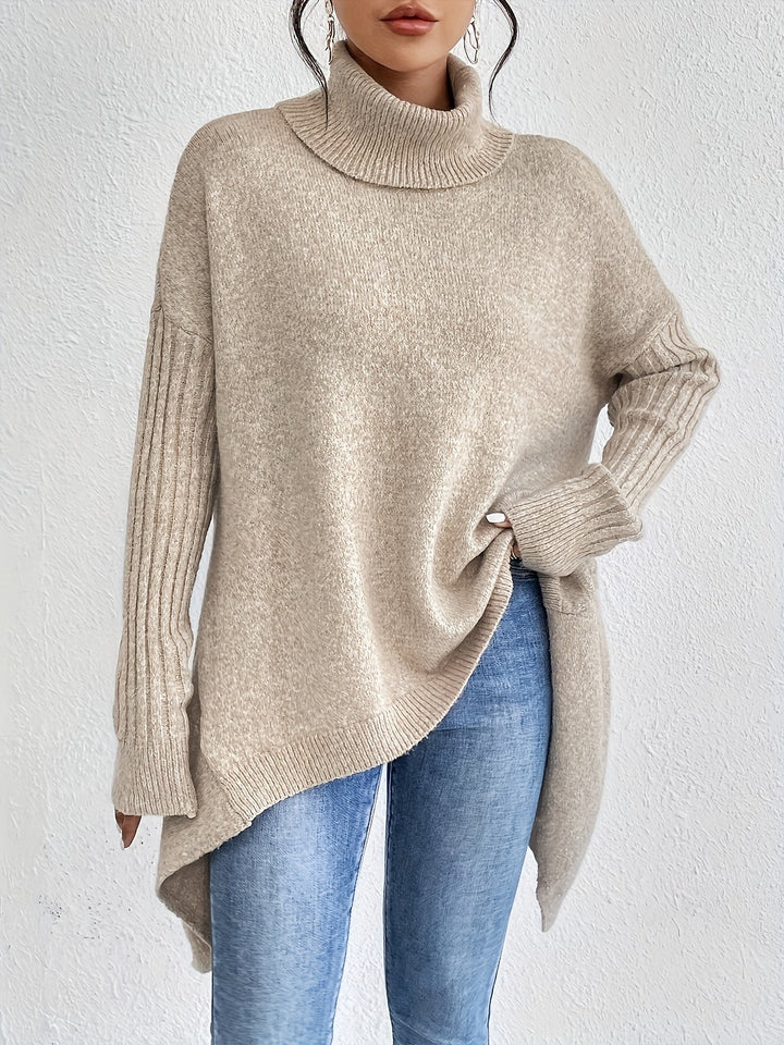 Léïna™ – Le Pull Col Montant Doux &amp; Décontracté