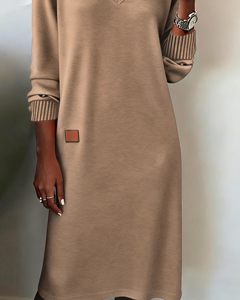 Robe Pull Col En V Élégante