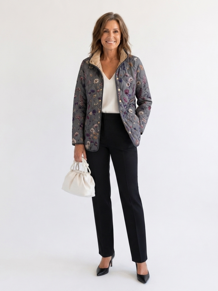 Veste Matelassée Fleurs Séchées Nathalie