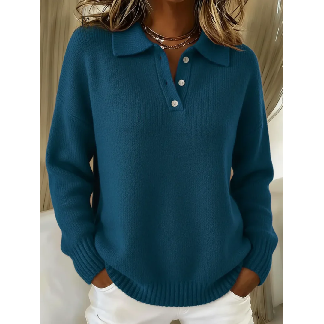 Marina — Pull Col Polo Souplesse