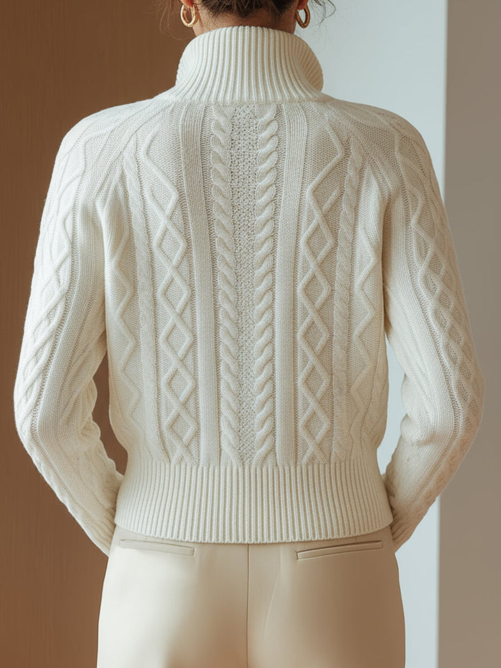 Héloïse | PULL COL MONTANT EN MAILLE DOUCE IMPRIMÉE