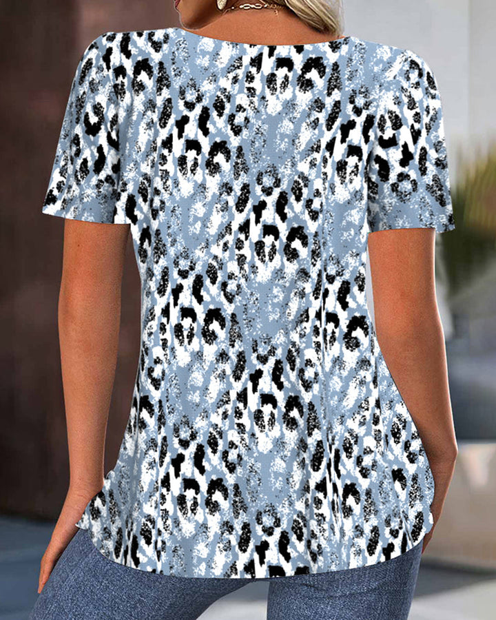 T-shirt Col Rond Manches Courtes Imprimé