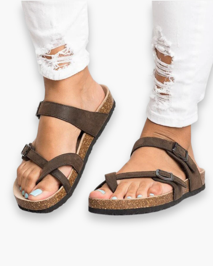 Victoire - Sandales Confortables pour Femme, Réglables et Légères