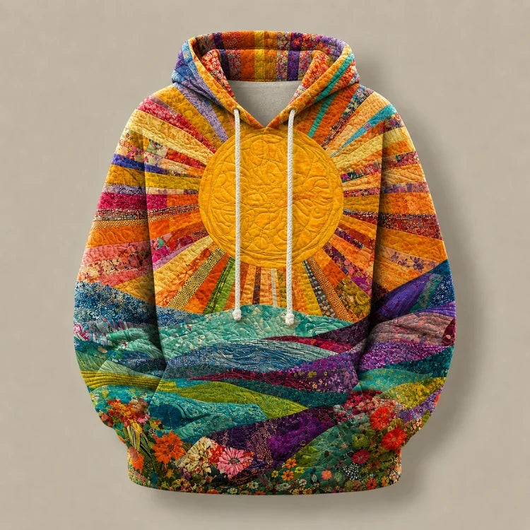 Ryleth | Sweat à capuche Y2K à imprimé soleil