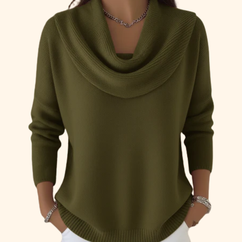 Iole — Pull Col Drapé Élégance