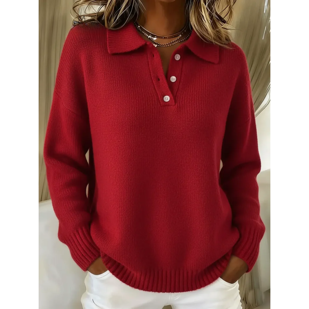 Marina — Pull Col Polo Souplesse