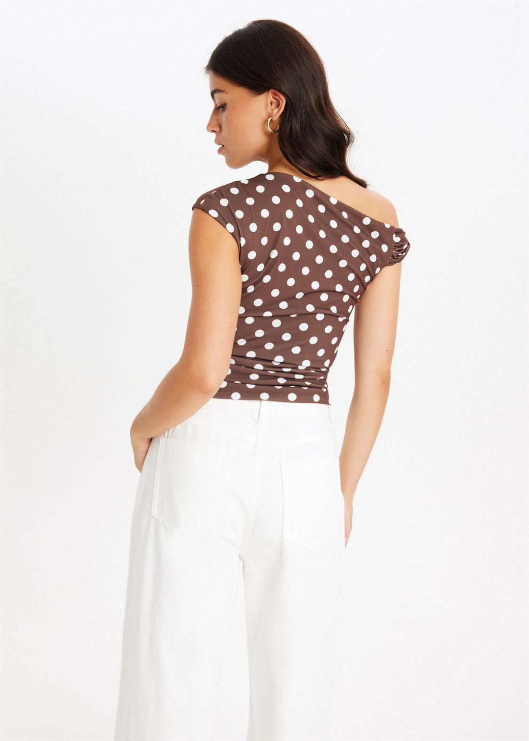 Manon | TOP ASYMÉTRIQUE À POIS