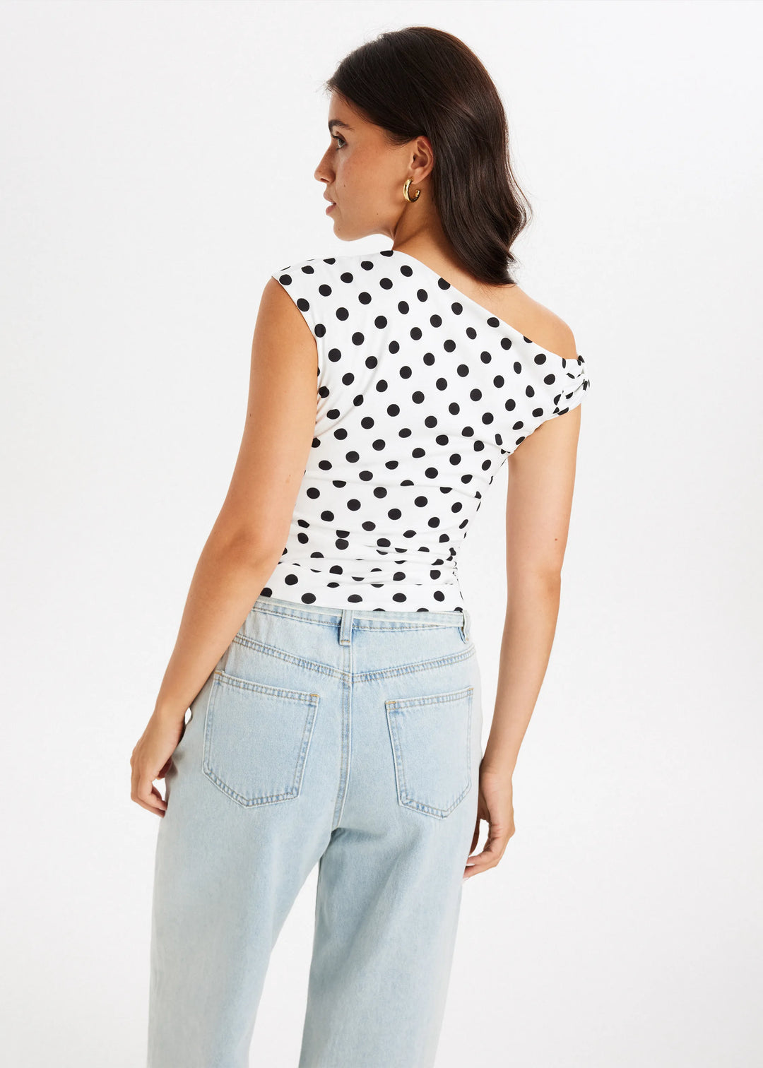 Manon | TOP ASYMÉTRIQUE À POIS