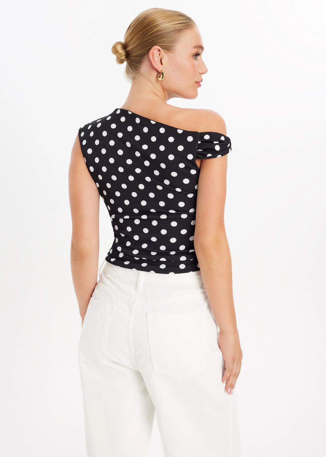Manon | TOP ASYMÉTRIQUE À POIS