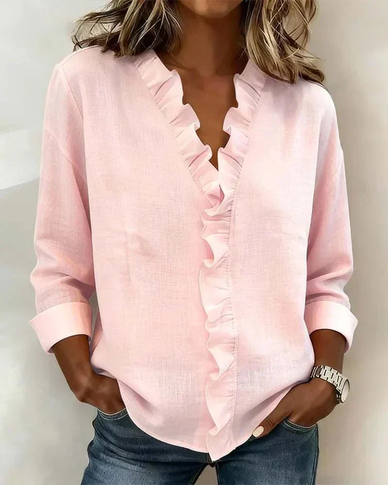 Séverine | Blouse Élégante Volants Claire