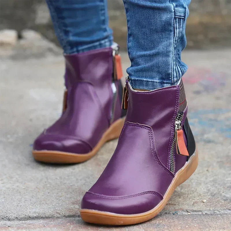 Moira | Bottes Orthopédiques Imperméables à Fermeture Éclair Premium