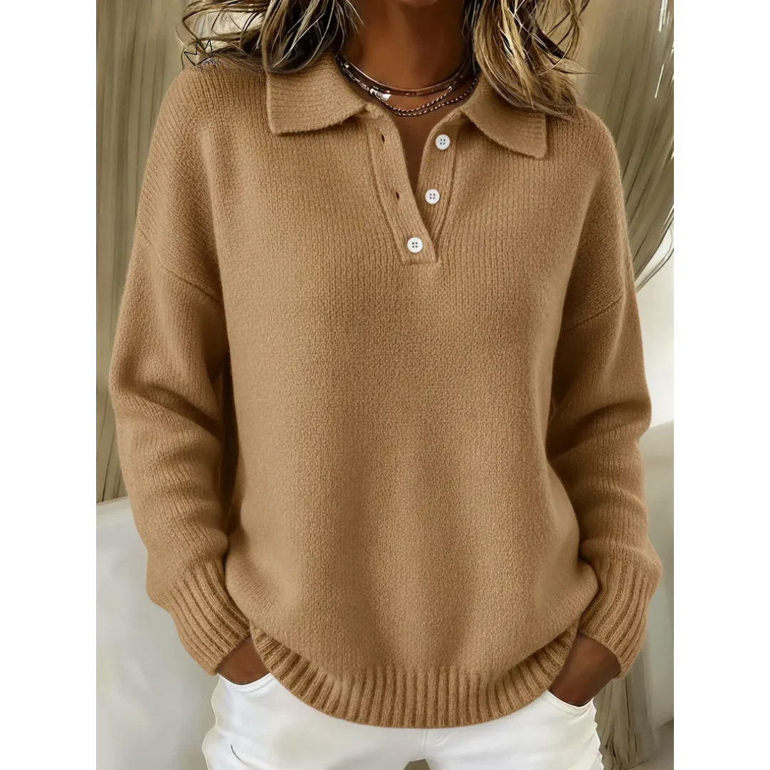 Marina — Pull Col Polo Souplesse