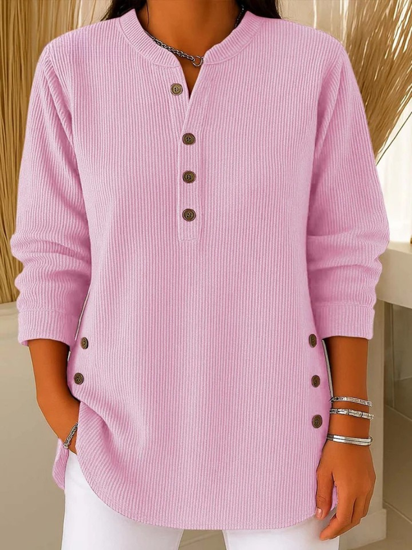 Nives — Tunique Henley Boutonnée