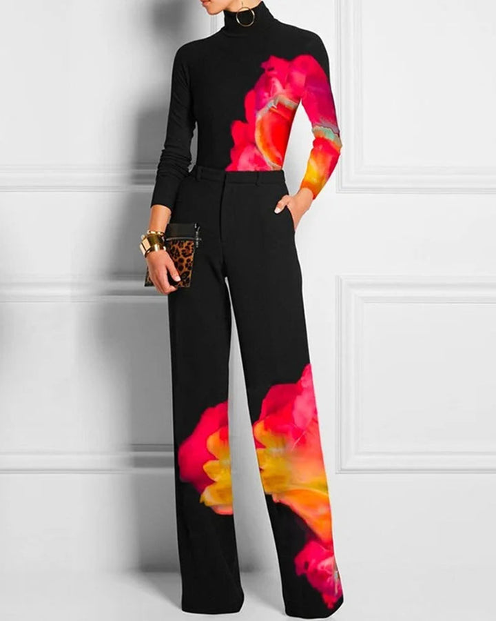 T-shirt skinny à col montant