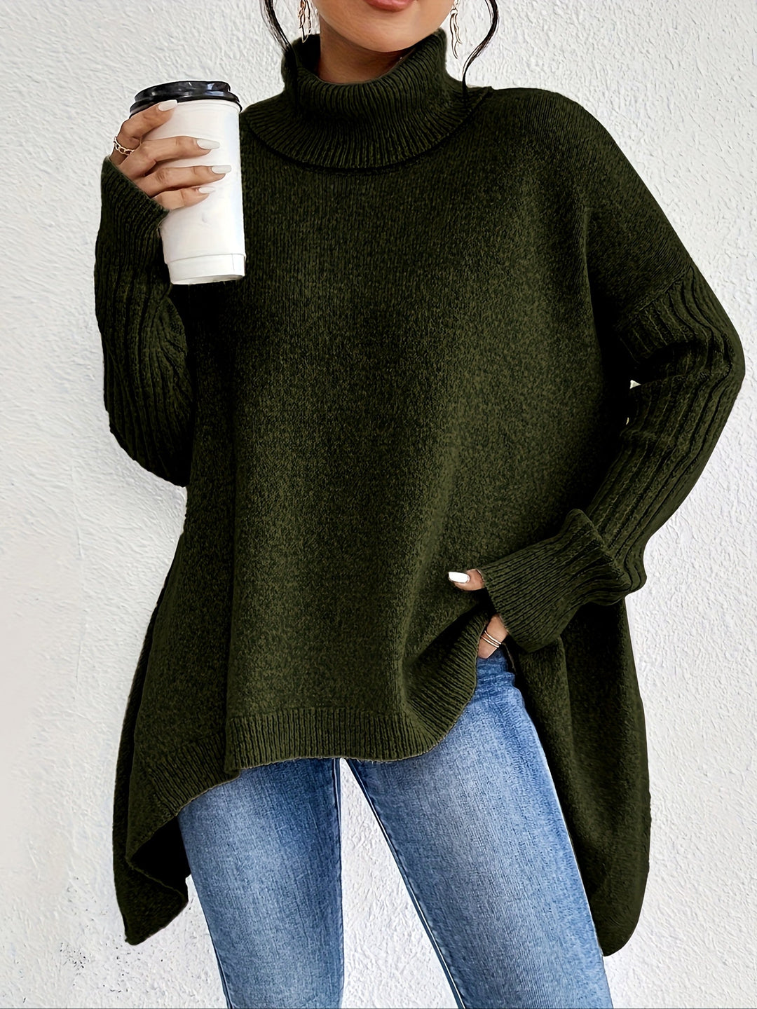 Léïna™ – Le Pull Col Montant Doux &amp; Décontracté