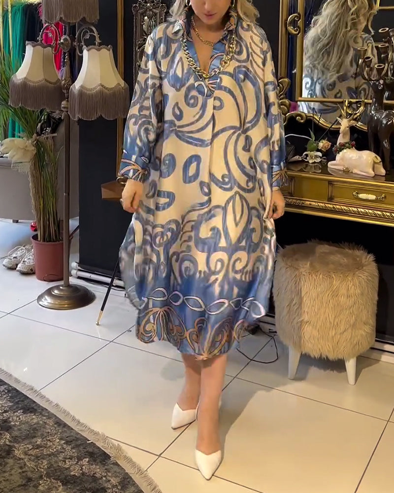 Robe imprimée ample et élégante