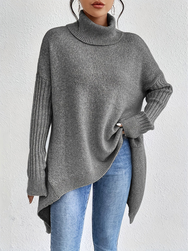 Léïna™ – Le Pull Col Montant Doux &amp; Décontracté