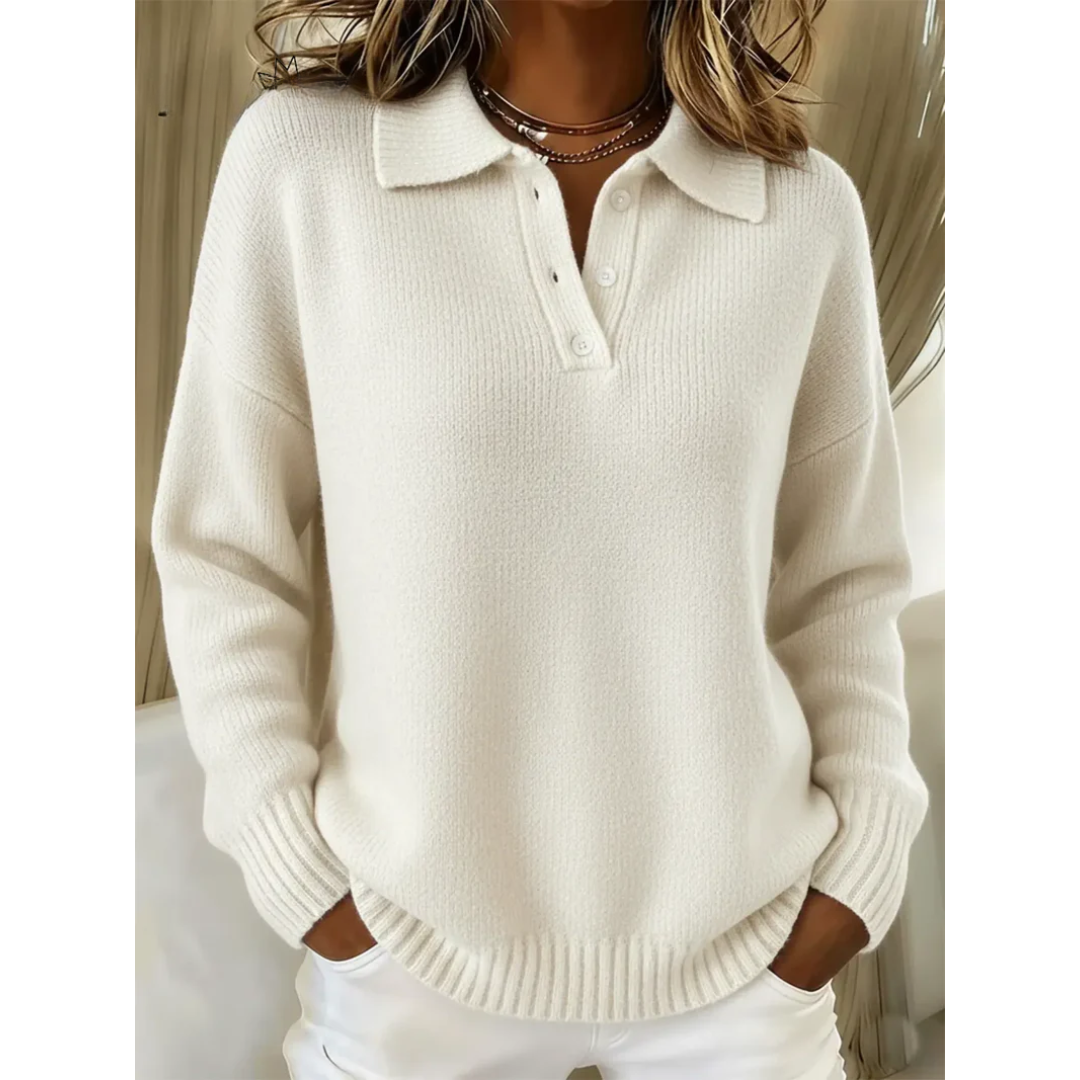Marina — Pull Col Polo Souplesse