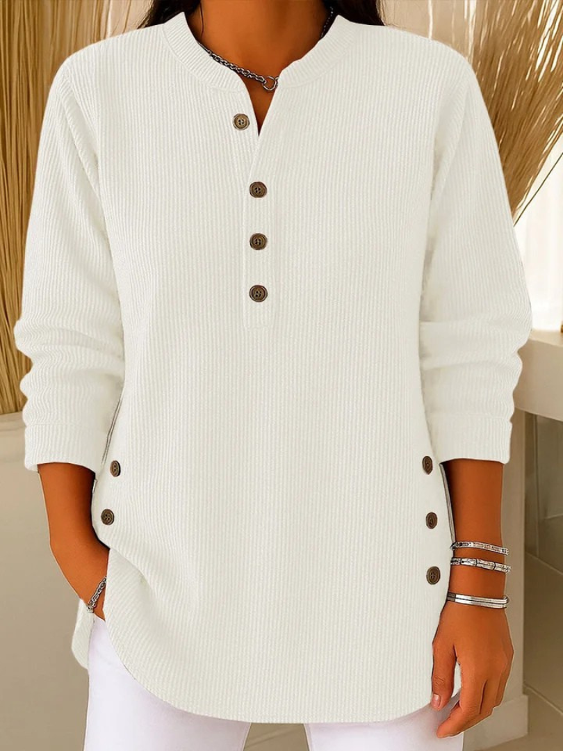 Nives — Tunique Henley Boutonnée