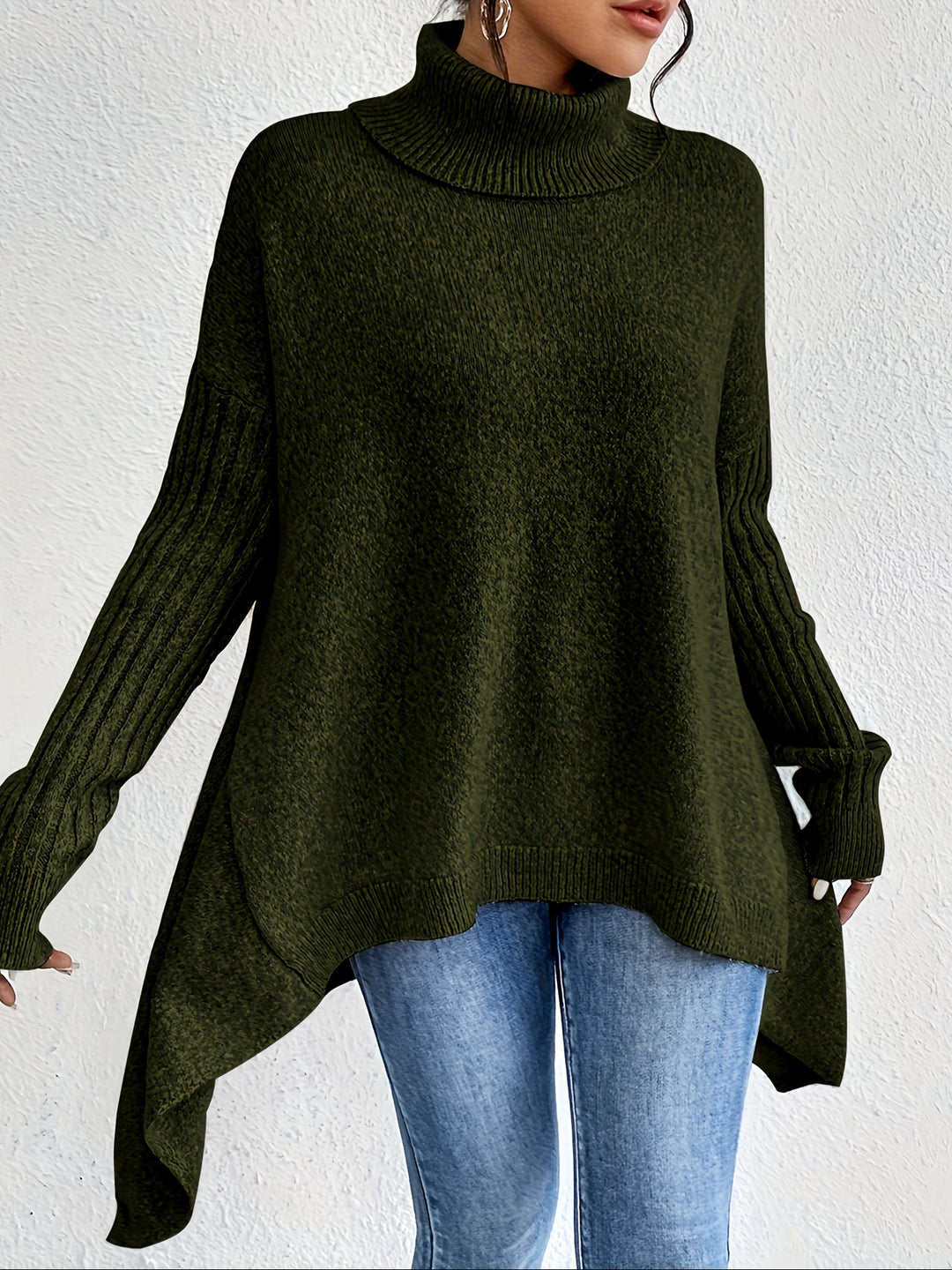 Léïna™ – Le Pull Col Montant Doux &amp; Décontracté