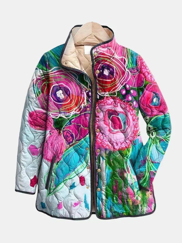 Veste Matelassée Aquarelle Florale Lucie