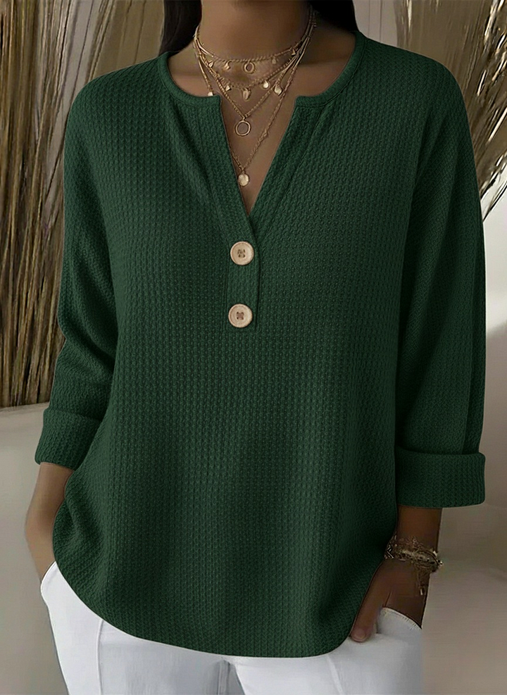 Lucia — Henley Texturé Boutonné