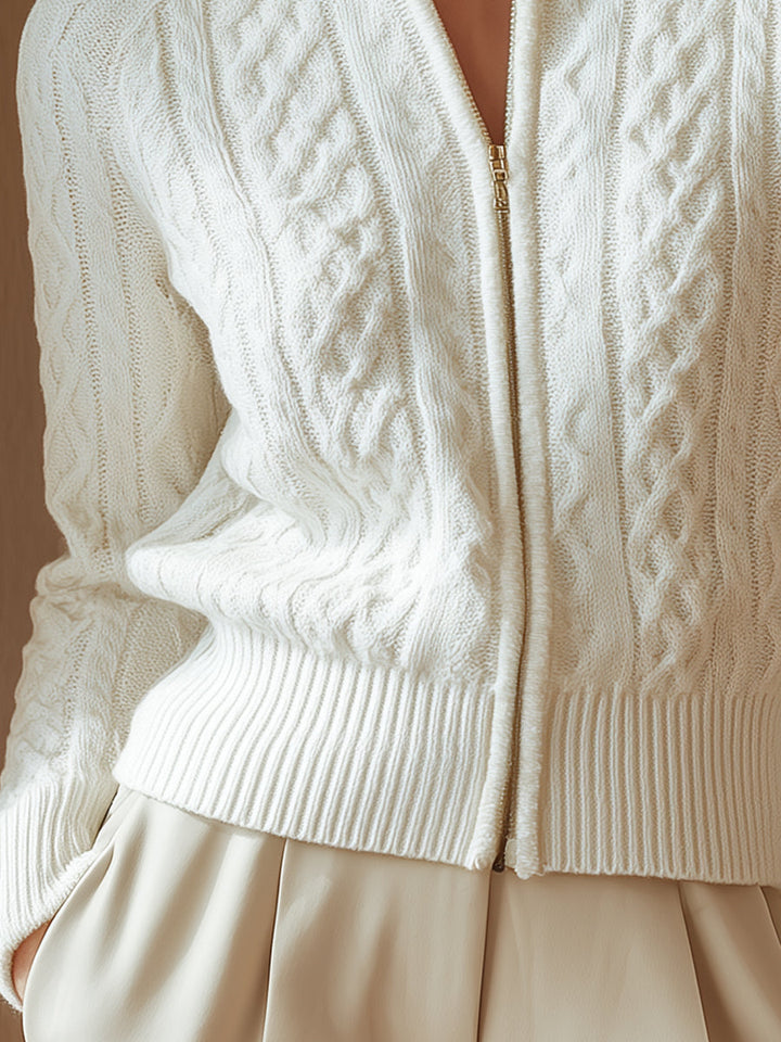 Héloïse | PULL COL MONTANT EN MAILLE DOUCE IMPRIMÉE