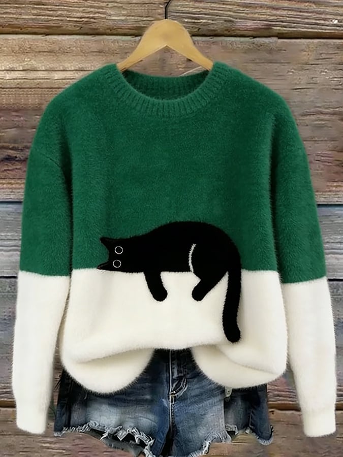 Charlotte | Pull Douillet Chat Endormi