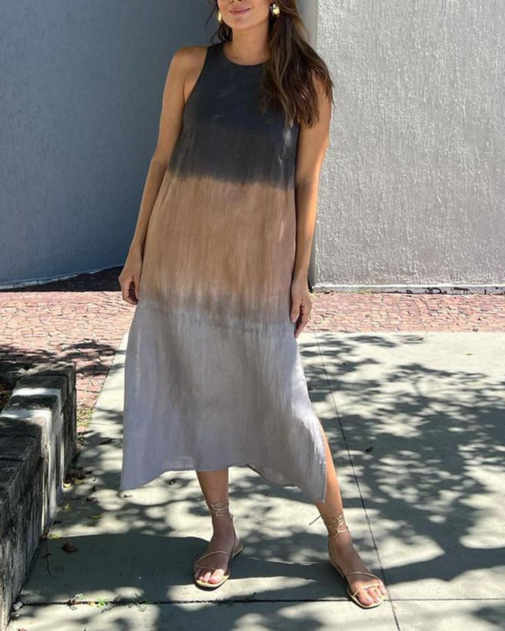 Robe sans manches et dégradé