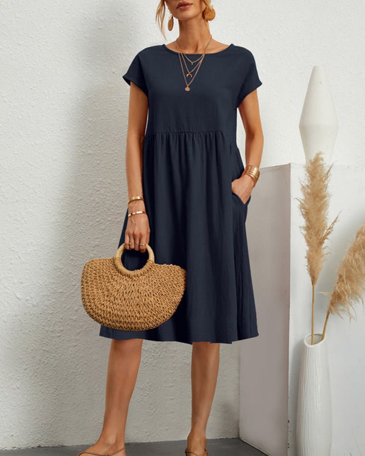 Robe ample à encolure ronde