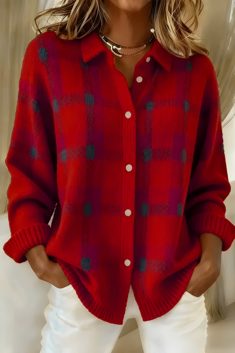Candida — Cardigan à Carreaux
