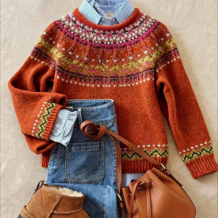 Simona | Pull Vintage Chic en Maille