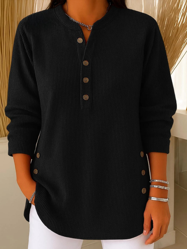 Nives — Tunique Henley Boutonnée