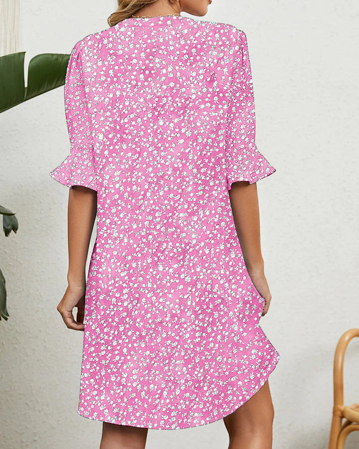 Robe verte à fleurs pour femmes