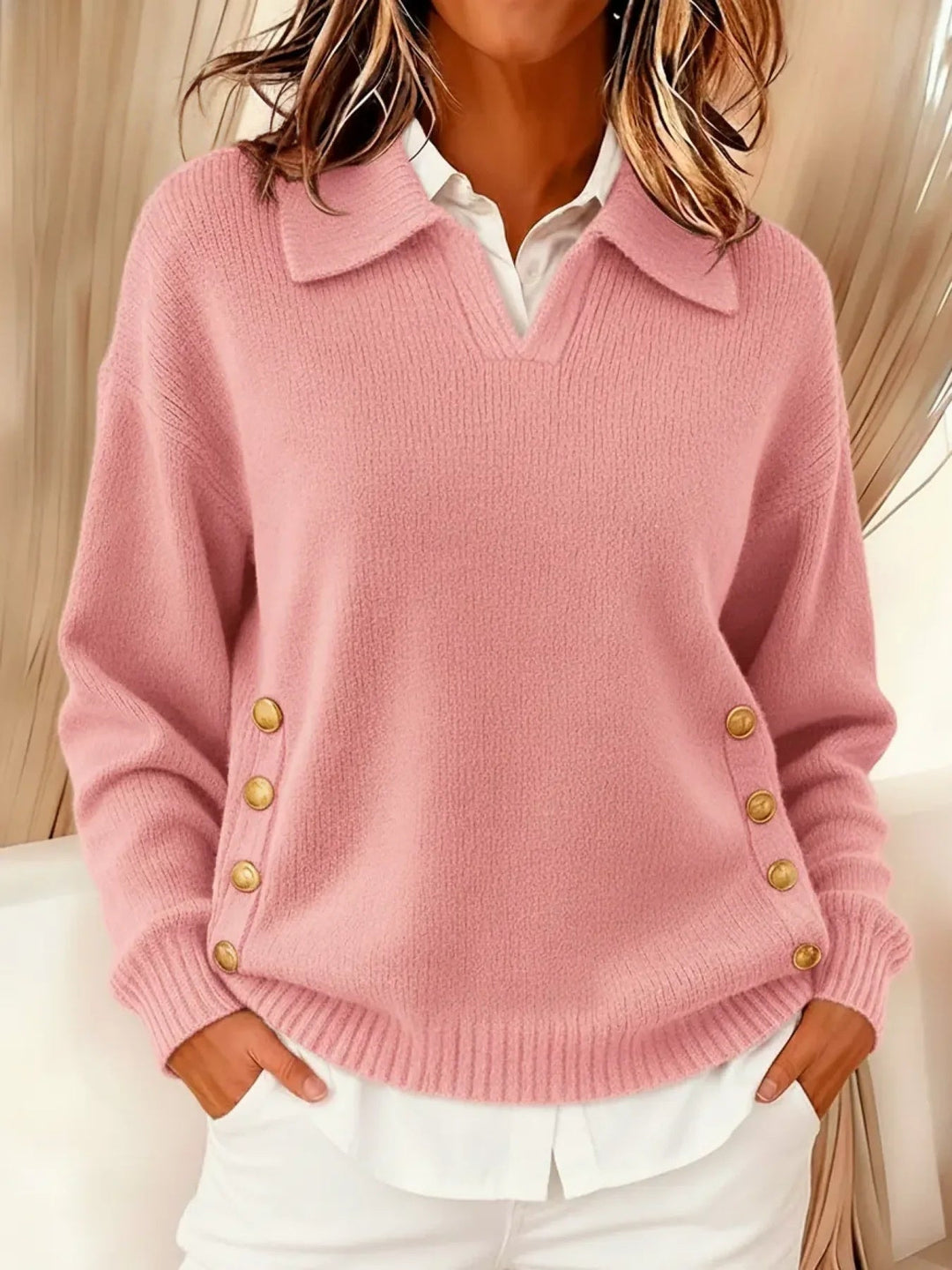 Erminia — Pull Col Polo Boutonné