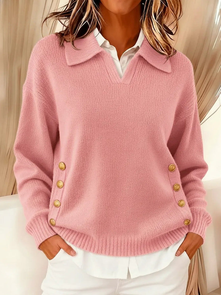 Erminia — Pull Col Polo Boutonné