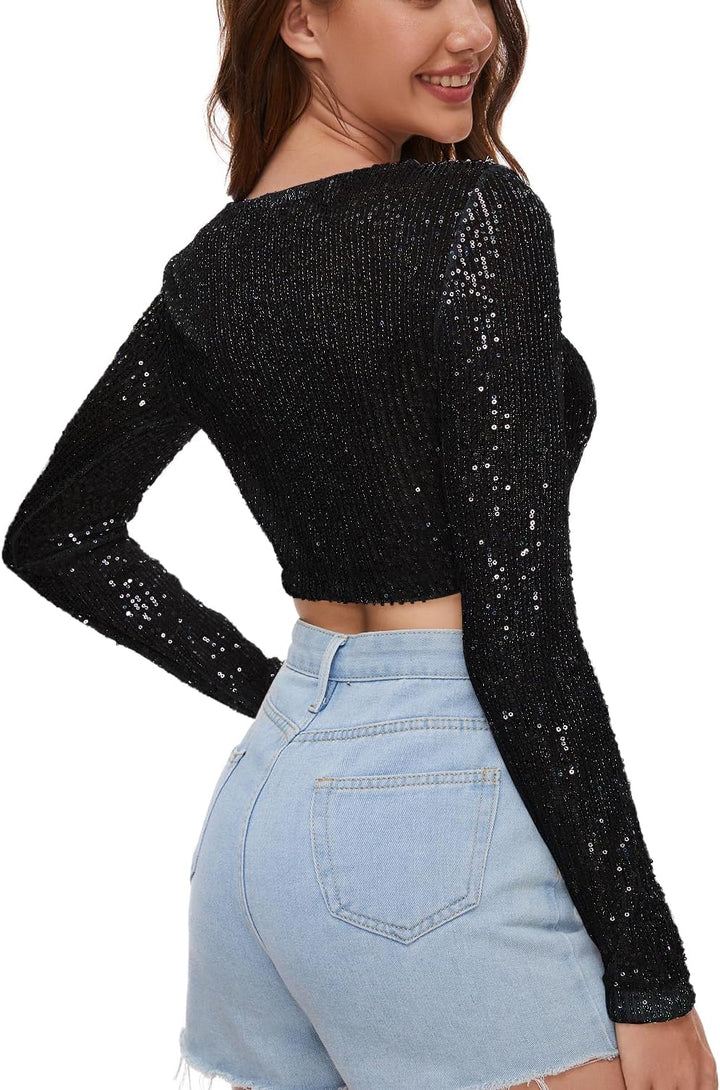 Alaine | Haut à paillettes avec éclat élégant pour femme