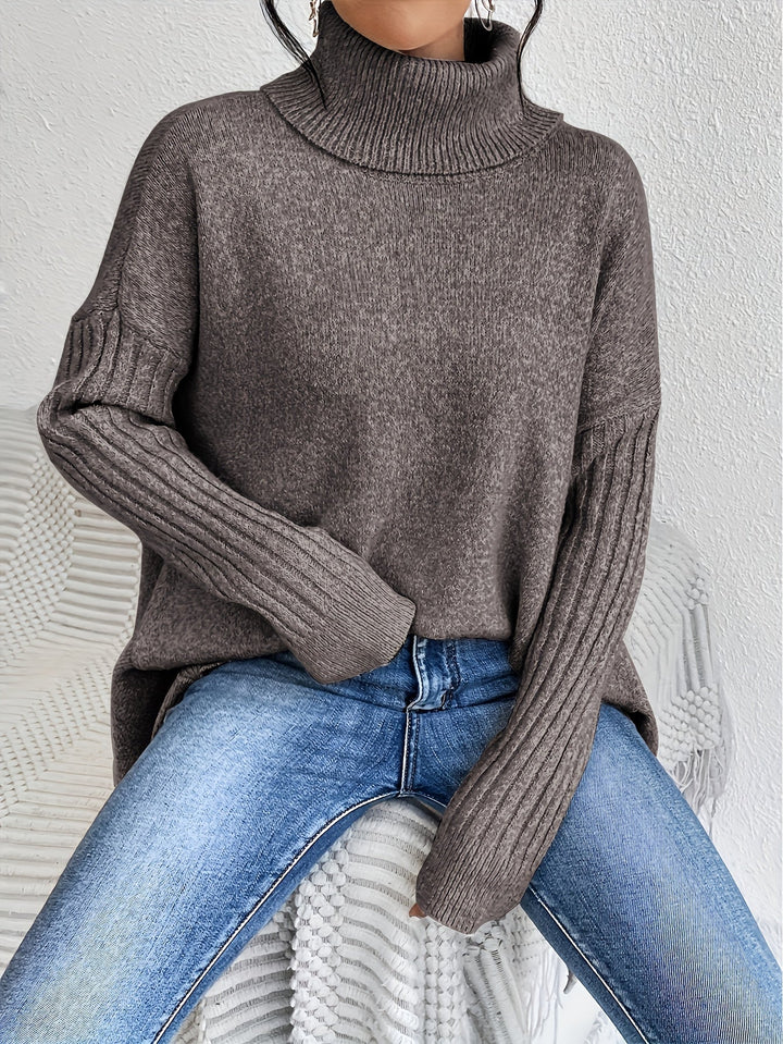 Léïna™ – Le Pull Col Montant Doux &amp; Décontracté