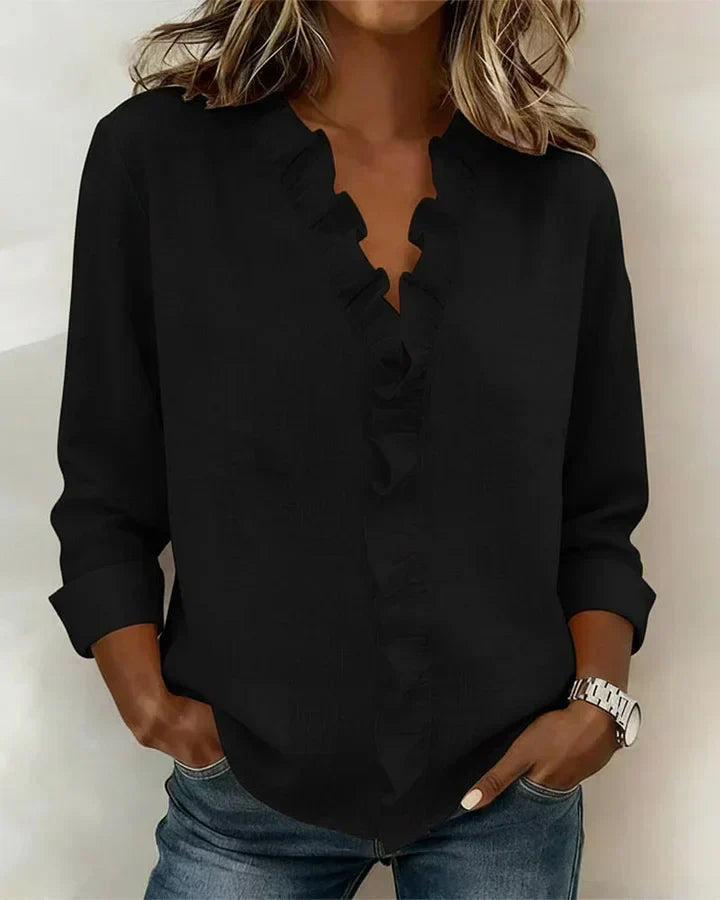 Séverine | Blouse Élégante Volants Claire