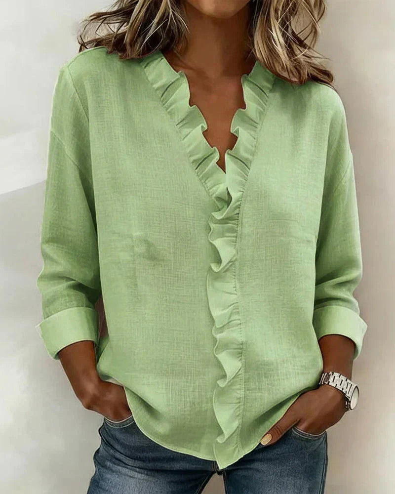 Séverine | Blouse Élégante Volants Claire