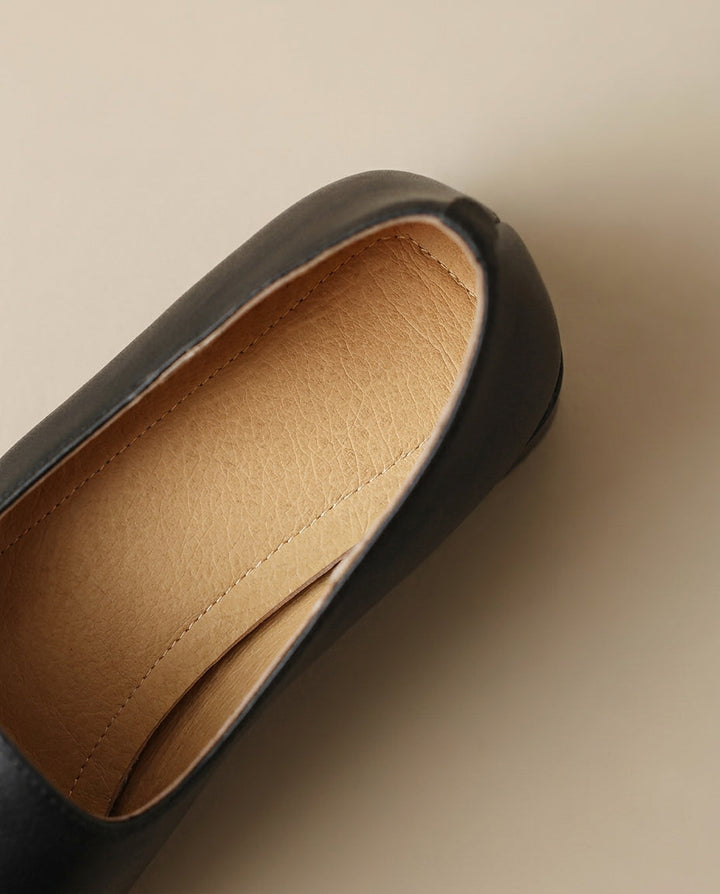 Audrey - Mocassins femme à talon bloc confort